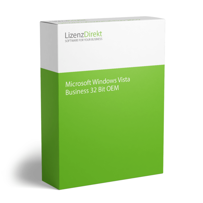 Gebrauchte Windows Vista Business 32 Bit OEM Softwarelizenzen bei LizenzDirekt kaufen