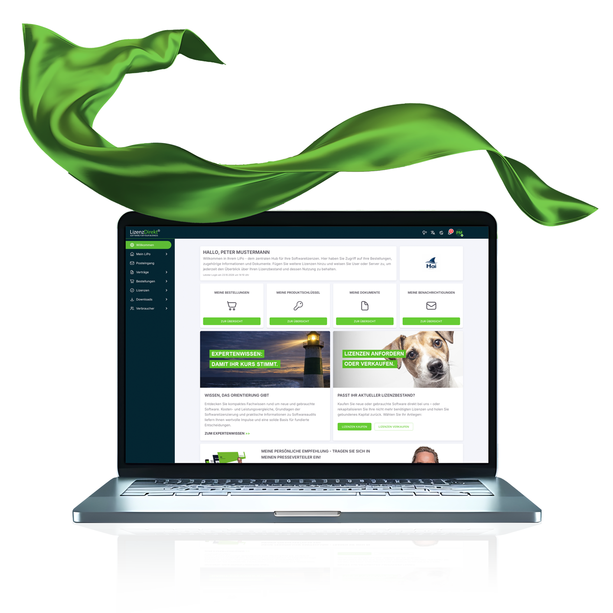 261027_LD_Mock-up_Vorhang_auf_Laptop_1200x1200-contentseite-header LizenzPortal von LizenzDirekt